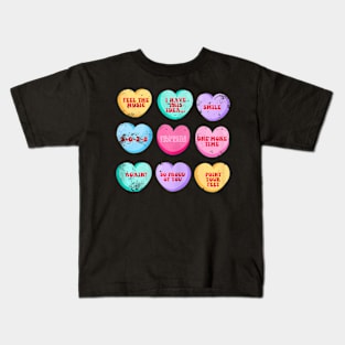 Conversation Hearts Funny Dance Teacher Happy Valentines Day Kids T-Shirt